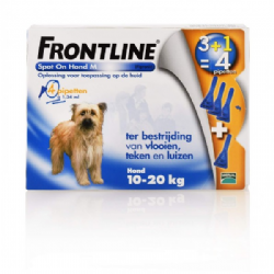 Frontline Spot-On Hond M 10-20 KG 6 pipetten